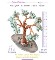 Sertifikalı Gerçek Firuze (turkuaz) Taşı Ağaç - Akik Plakalı (Çok Renkli)
