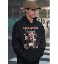 Iron Maiden Rock Metal Müzik Grubu Baskılı Unisex Oversize Hoodie