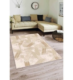 Bej Spor Kaymaz Tabanlı Makinede Yıkanabilir Halı FR06 - 100 x 160 cm