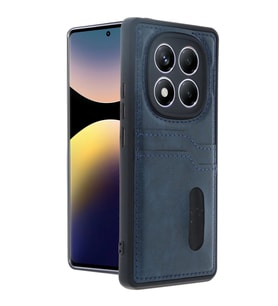 Xiaomi Redmi Note 14 Pro 5g Kılıf Sara Kartvizitli Deri Kılıf - Lacivert