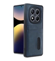 Xiaomi Redmi Note 14 Pro 5g Kılıf Sara Kartvizitli Deri Kılıf - Lacivert