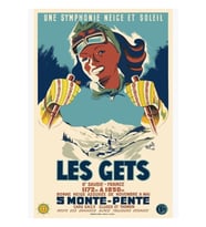 Les Gets, Une Symphonie Neige Et Soleil, Kayak Posteri Tablo Ahşap Poster Dekoratif