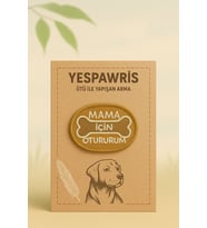 Mama İçin Otururum Köpek Arması - Bandana, Kıyafet ve Çantalara Uygun Eğlenceli Ütüyle Yapışan Arma (Çok Renkli)