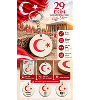 Cumhuriyet Bayramı 29 Ekim Hediye Anahtalık (5Adet)
