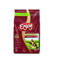 Enjoy Kuzu Etli Yetişkin Köpek Maması 3 Kg (Kahverengi)