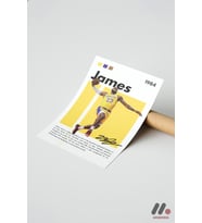 LeBron James Basketbol Posteri, Çerçevesiz Yüksek Kalite Duvar Afişi - Spor Severlere