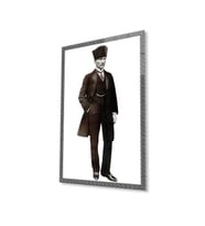 Atatürk Cam Tablo 4mm Dayanıklı Temperli Cam, Atatürk Glass Wall Art (Çok Renkli)