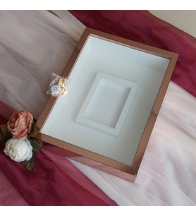 30x40 Cm Ledli Rose Pleksi Kaplı Fotoğraf Bölümlü Tasarım Gül Kutusu Anı Çerçevesi! İsimsiz(Fotoğraf Hediye)