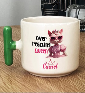 Kişiye Özel Over Reacting Queen Hediye T Kupa Bardak Arkadaşa Hediye (Yeşil)