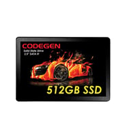 CODEGEN 512GB CDG-512GB-SSD25 560- 500MB/s SSD SATA-3 Disk