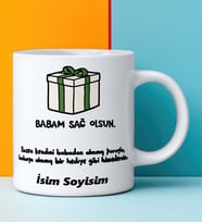 Komik - Esprili Kupa Bardak BABAM SAĞOLSUN Tasarımlı Komik Kupa Bardak