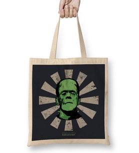 Frankenstein Retro Japanese Bez Çanta Uzun Saplı