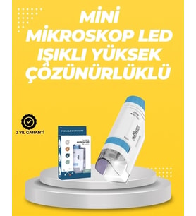 Taşınabilir Led Işıklı Cep Mikroskop – 80x–200x Büyütme