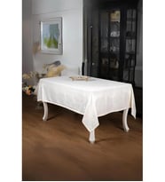 Çınar Lüx Jakar Bambu Kumaş Krem Masa Örtüsü 160x220 Cm - 1240 (Çok Renkli)