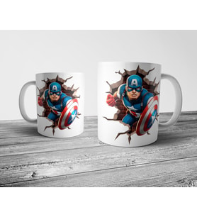 Pixxa Captain America Marvel Optik İllüzyonlu Kupa Bardak Model 3