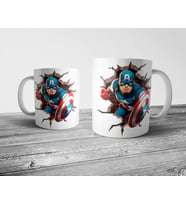 Pixxa Captain America Marvel Optik İllüzyonlu Kupa Bardak Model 3