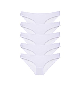 5 adet Süper Eko Set Likralı Kadın Slip Külot Beyaz
