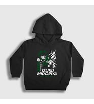 Presmono Unisex Çocuk Siyah Izuku Anime Boku No Hero Academia Kapüşonlu Sweatshirt 128707tt