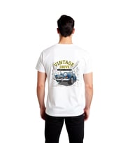 Erkek Retro Klasik Otomobil Baskılı Pamuklu Tişört Nostalji Temalı Günlük Rahat Kesim Modern Şık