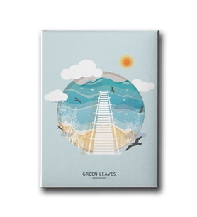 Green Leaves Canvas Tablo MİND757