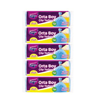 Güçlü Çöp Torbası Orta Boy 15'li 55 x 60 cm 5 Paket