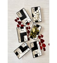 6'lı Kahvaltılık 14x9cm Şimşek Kahvaltı Takımı