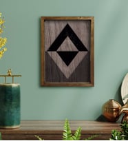 BK Home Modern Art Tasarımlı Doğal Masif Ahşap Çerçeveli Tablo-10