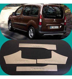 Peugeot Partner Tepee Kapı Eşiği Kromu Nikelajı 2008 Sonrası