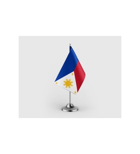 Filipinler Tekli Saten Masa Bayrağı Seti