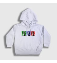Presmono Unisex Çocuk Beyaz Portraits Beatles John Lennon Kapüşonlu Sweatshirt 35048tt (Beyaz)