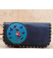 Karga Figürlü Büyük Cüzdan Etnik Bohem Retro Vintage Style - ANTRASİT