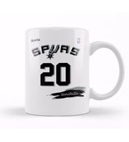 Spurs 20 Ginobilli Branca Rox Ink Kupa Bardak Porselen