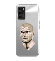Oppo A16 / A55 Uyumlu Zinedine Zidane Tasarımlı Şeffaf Telefon Kılıfı