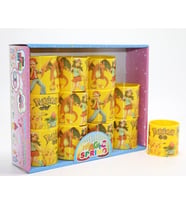 Pokemon Baskılı Stres Yayı - Sarı Plastik Nostaljik Oyuncak 12'li Seti Alk3984