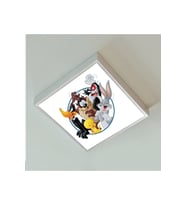 Disney Çocuk Odası Led Avize-60x60 Baskılı Led Avize- Beyaz Çerçeve-led Işık-54w Homojen Dağılım