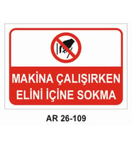 İŞ GÜVENLİĞİ UYARI LEVHASI 1 ADET PVC 21 X 29CM