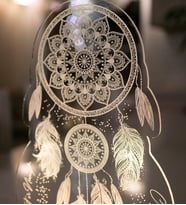 Kişiye Özel Dreamcatcher Düş Kapanı Gece Lambası, Rüya Kapanı ile Çakra Odası Dekoru, Kişiselleştirilmiş Başucu Led Lamba, En İyi Hediye