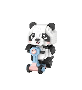 LOZ Tatlış Serisi: Sürücü Panda 320 Parça Mikro Bloklar 14+ Yaş Hayvan Maketi