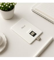 Kişiye Özel Kart Usb Otg Bellek Beyaz