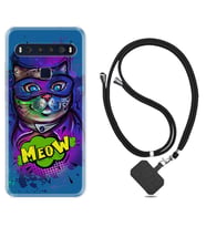 TCL 10L 10 Plus 10SE 20E 20SE 30 L7 Kılıf Boyun Askılı Silikon Super Meow 1715