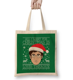 All I Want For Christmas Is Louis Theroux Bez Çanta Uzun Saplı