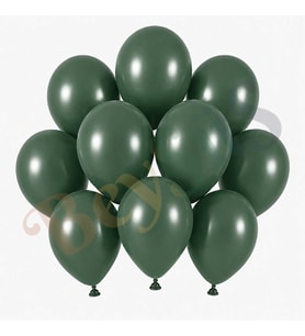 Kış Yeşili Renk Lateks Retro Balon (13 cm) - 10 Adet