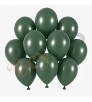 Kış Yeşili Renk Lateks Retro Balon (13 cm) - 10 Adet