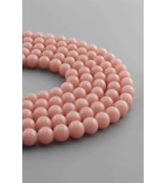 Fosforlu Doğal Taş Parlak Pembe Küre Kesim 8mm Dizi