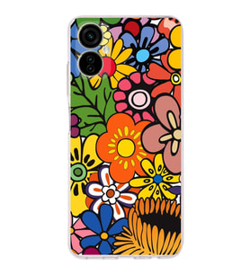 PrintiFy Tecno Camon 19 Neo ile Uyumlu Retro Color 2  Kamera Korumalı Şeffaf  Kılıf