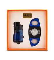 Lubinski 3 Torch Çakmak Ve Kesici Puro Seti Mavi LB-722