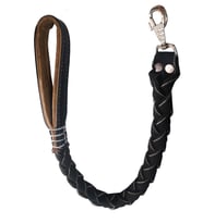 Ans Deri Örgü Köpek Gezdirme Kayışı Kalın 72 cm (Siyah)
