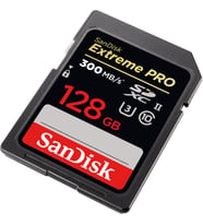 Sandisk 128Gb Extreme Pro Hafıza Kartı, 300Mb/Sn'E Kadar - Sdsdxpk-128G-Gn4In