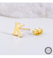 14 Ayar Altın K Harf Küpe 0,49 gr