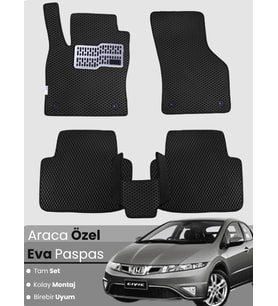 HONDA CİVİC EURO HATCHBACK (2003-2005) Uyumlu EVA Paspas Tam Set–Araca Özel Tasarım